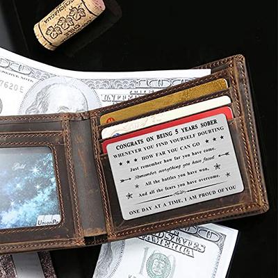 5 Year Anniversary Gifts for Him / Copper Wallet Card Stainless Steel