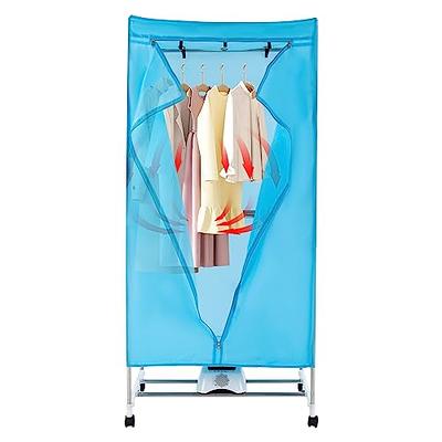 Portable Clothes Dryer, Blue Mini Folding Ventless Electric Air Clothes  Dryer Bag Folding Fast Drying Machine with Heater 110V US Plug