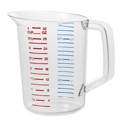 WebstaurantStore 4 Qt. (16 Cups) Clear Plastic Measuring Cup