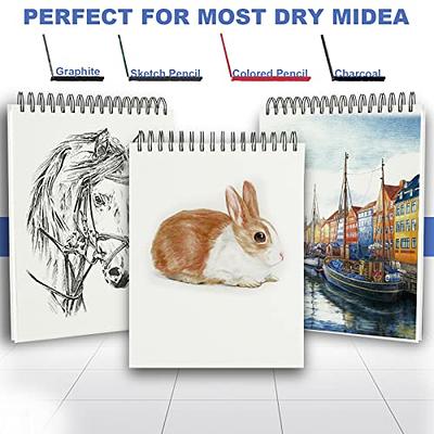 conda 8.5x11 Hardbound Sketch Book, Double-Sided Hardcover Sketchbook,  Spiral Sketch Pad, Durable Acid Free Drawing Art Paper for Kids & Adults