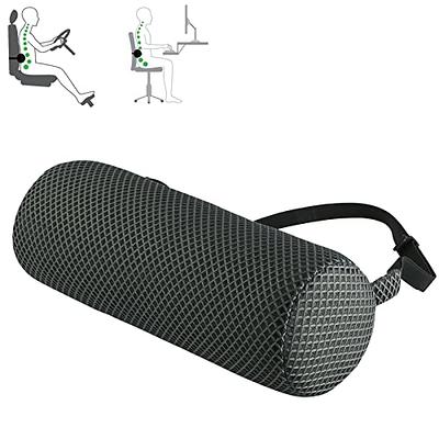 CICIDO+ 2 Pack Lumbar Support Pillow for Office Chair Lower Back Pain  Relief, Car Lumbar Support for Driving Seat Back Cushion Pillow Support  Memory Foam with Brethable Foam Adjustable Strap Grey 