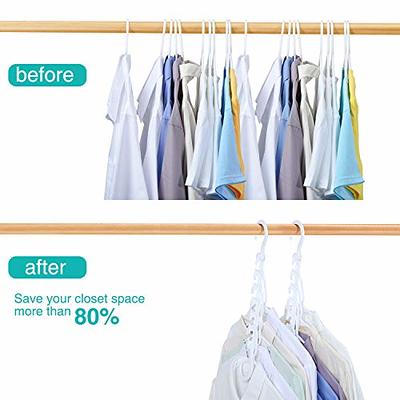 HOUSE DAY Space Saving Hangers for Clothes 12 Pack, Heavy Duty Hanger  Organizer | 30 Lbs Capacity |, Metal Magic Hanger, Sturdy Multi Hangers,  Closet