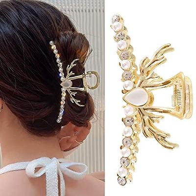2 PCS Crystal Gold Butterfly Hair Clips for Women Elegant Rhinestone Claw  Clips for Thick Hair Butterfly Hair Accessories - Yahoo Shopping
