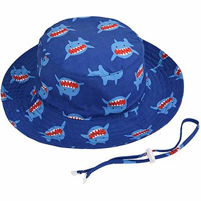 Baby Sun Hat Adjustable - Outdoor Toddler Swim Beach Pool Hat Kids UPF 50+  Wide Brim Chin Strap Summer Play Hat(Shark, 50cm) - Yahoo Shopping