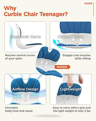 Curble Chair Teenager] Ergonomic Lower Back Chair Support, Lumbar Support  Back Posture Corrector (Blue) - Yahoo Shopping