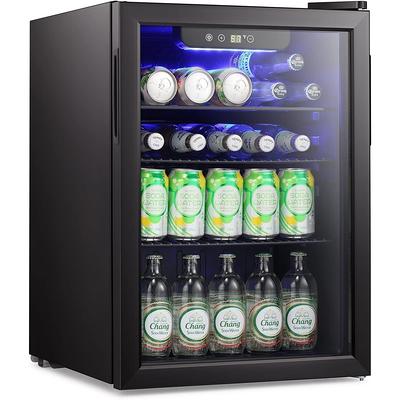 Mini Fridge-100 Can Beverage Refrigerator Wine Cooler Clear Front