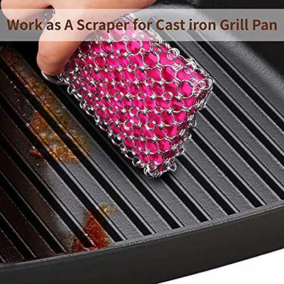 7x7 Stainless Steel Cast Iron Cleaner 316l Chainmail Scrubber For