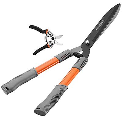 CyberGenZ Bypass Pruning Shears - 8 Garden Shears Pruning, Heavy Duty  Garden Clippers Handheld with Blue Adjustable Grip, Gardening Pruners Tool  for