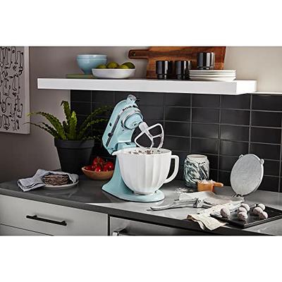 5-Quart White Chocolate Textured Ceramic Bowl + Flex Edge Beater for  4.5-Quart & 5-Quart KitchenAid Tilt-Head Stand Mixers, KitchenAid