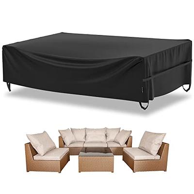 Velway Patio Furniture Cover Waterproof Outdoor Sectional Sofa Set Covers,  All Weather Oxford Tear-Resistant Rectangular Table Chair Set Cover with  Windproof Design, Large 126x63x28 Inch, Black - Yahoo Shopping