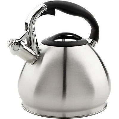 Kitchen Details 14 Cup/3.4 L Stainless Steel Tea Kettle, Red 