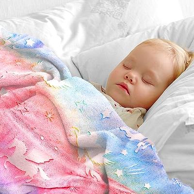 Glow in The Dark Shark Blanket,Gifts for Boys Girls 1 2 3 4 5 6 7 8 9 10  Year Old, Boys Girls Toys Age 6-8, Soft Blue Blanket Toys for Boys Shark