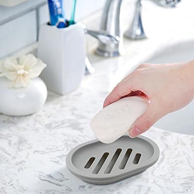 LBshmao-D 2 Pack Soap Holder Leaf-Shape Self Draining Soap Dish Holder, Not  Punched Easy Clean Bar Soap Holder, with Suction Cup Soap Dish Suitable