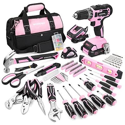 COMOWARE 120 Pcs Home Tool Kit with Drill, 20V Power Drill Cordless SE