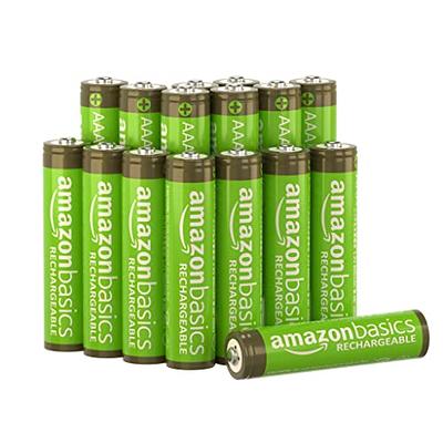 Basics 12-Pack Rechargeable AAA NiMH Performance Batteries, 800 mAh,  Recharge up to 1000x Times, Pre-Charged