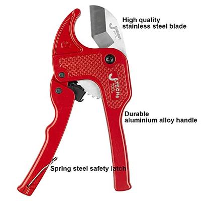 PVC Cutter, Up to 2-1/2 inch, PVC Pipe Cutter 2 inch, ABS Pipe Cutter, Ratchet Pipe Cutter Heavy-Duty, PEX Cutting Tool, PEX Pipe Cutter for Cutting