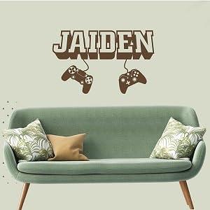 Gamer Girl Wall Sticker Video Game Vinyl Wall Decal Play Room