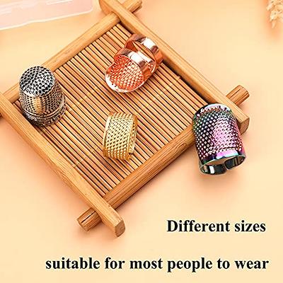 4 Pieces Upgrade Sewing Thimble with Storage Box, Sturdy Metal Copper Sewing  Thimble Premium Finger Protector Adjustable Finger Shield Ring for Sewing  Quilting Craft Accessories DIY Sewing Tools - Yahoo Shopping