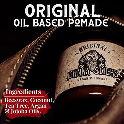  Johnny Slicks Formula 49 Original Clay Pomade - Organic Pomade  for Men with Firm Hold & Matte Finish - Promotes Healthy Hair Growth and  Helps Hydrate Dry Skin - (2 Ounce) 