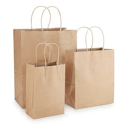 50 Gold Gift Bags With Handles for Wedding Guests, Welcome Bag