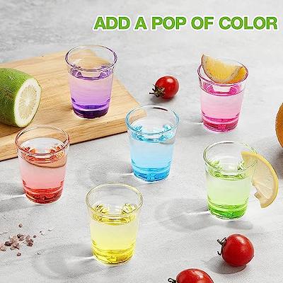 NCnnwovf Shot Glasses Measuring cup Liquid Heavy Glass Wine  Glass Espresso Shot Glass 26-Incremental Measurement 1oz, 6 Tsp, 2 Tbs,  30ml Black and Red …: Shot Glasses