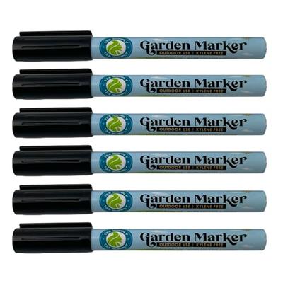 133 SUPPLY - 6 Pack Garden Marker Pen Permanent Markers Black (UV