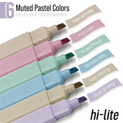 Aesthetic Cute Highlighters Assorted Colors, Bible Highlighters and Pens No  Bleed, Mild Soft Chisel Tip Pastel Highlighters Marker Pens for Journaling