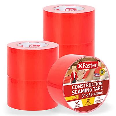 XFasten Construction Seaming Tape Red 3”x55Yds (6-Pack, 990Feet Total)  Sheathing Tape for Epoxy Resin Tape, Waterproof Crawlspace Vapor Barrier  Tape, House Wrap Construction Tape, Foam Board Tape - Yahoo Shopping