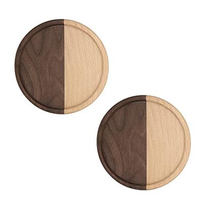 Coasters for Drinks,4 Inch Round Wood Coasters Set of 2,Rustic Natural  Walnut Beech Combination Personalized Wooden Coasters for Crafts Drinks Tea  Coffee Cups Desk Table Kitchen,Tabletop Protection - Yahoo Shopping