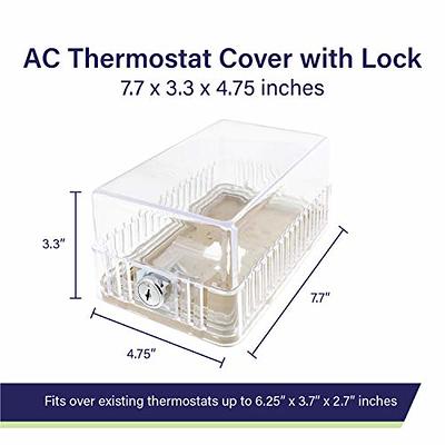 Dreyoo Thermostat Cover Box with Lock and Key Compatible with