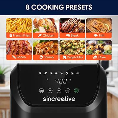 5QT Air Fryer Oven Oil Free Nonstick Cooker w/ 8 Cook Presets Detachable  Basket