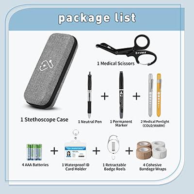 YINKE 16PCS Stethoscope Case Kit Include Nurse Accessories for Work,  Perfect Nurse Gift Stethoscope Holder for Nurse Include Medical Scissors,  Penlights, AAA Batteries, Bandage Wraps, Badge Holders - Yahoo Shopping