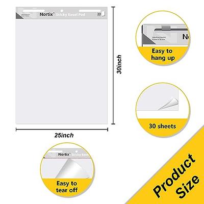 Nortix Flip Chart Paper, Sticky Easel Pads, Chart Paper for Teachers,  Upgraded Dual-Purpose for Flip