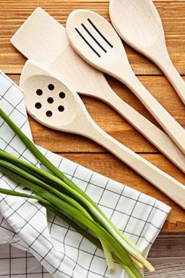 Wood Spatula and Cook Spoons Set