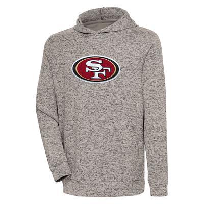 Men's San Francisco 49ers Antigua Black Victory Pullover Hoodie