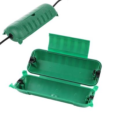 Outdoor Extension Cord Cover 2 Pack - Green Waterproof Plug Connector  Safety Seal for Outside