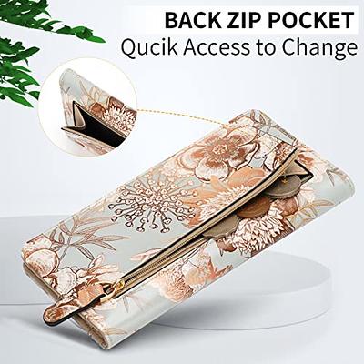 APHISON Womens Wallets RFID Blocking PU Leather Clutch Long Wallet