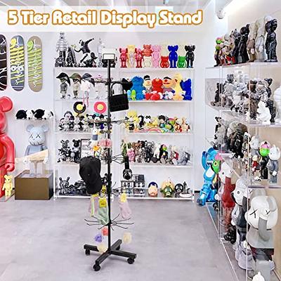 Wesiti 2 Pcs Metal Display Rack 2 Tier Spinner Display Stand Rotating Craft  Show Countertop Display Stands Heavy Duty Keychain Stand Spinning  Adjustable Jewelry Organizer for Mall Retail Store Vendor - Yahoo Shopping