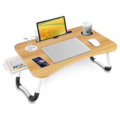 Laptop Bed Desk Table Tray Stand with Cup Holder/Drawer for  Bed/Sofa/Couch/Study/Reading/Writing On Low Sitting Floor Large Portable  Foldable Lap Desk