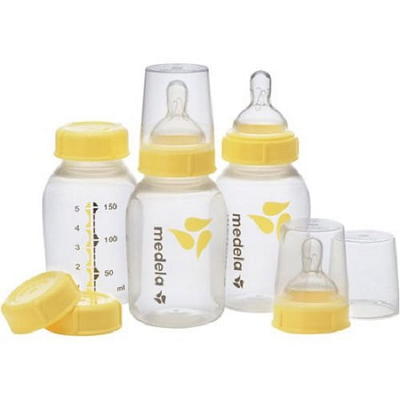 Medela Medium Flow Nipples with Wide Base, 3 Pack, Baby Age 4-12 Months