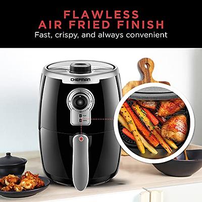 DASH Compact Air Fryer Oven Cooker with Temperature Control, Non-stick Fry  Basket, Recipe Guide + Auto Shut off Feature, 2 Quart - Black - Yahoo  Shopping