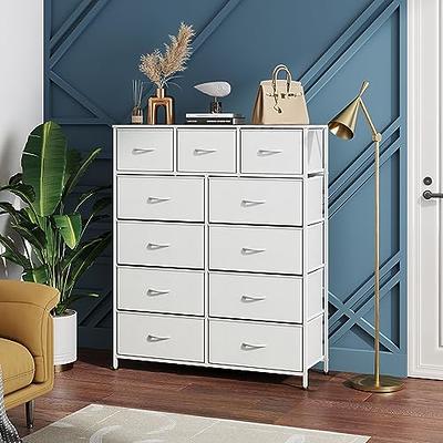 NASHZEN Dresser for Bedroom with 11 Drawers, Tall Fabric Chest of