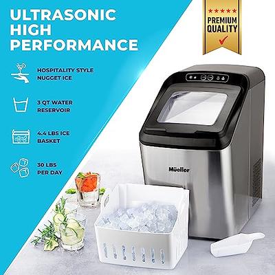 Countertop Nugget Ice Maker, Pebble Ice Machine, Produces Ice in 8 Mins, 40  Lbs