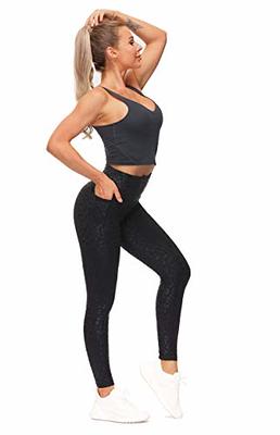 THE GYM PEOPLE Tummy Control Workout Leggings with Pockets High