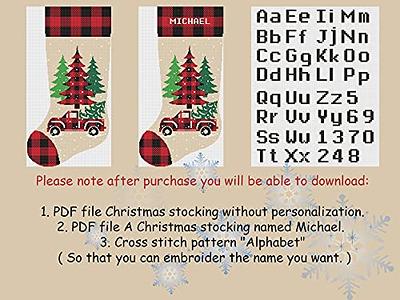 Custom Stocking, Counted Cross Stitch, Handmade Stocking, Holiday