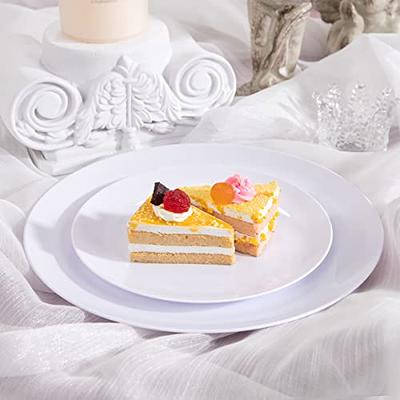 Plastic Plates Disposable 60 PCS, Heavy Duty 30 Dinner Plates 10.25 and 30  Dessert Plates 7.5 for Party, Colorful