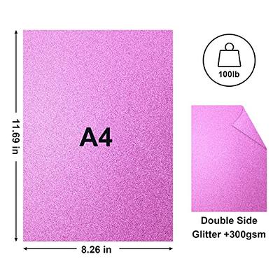 30 Sheets Red Glitter Cardstock Paper for DIY Crafts, Card Making,  Invitations, Double-Sided, 300gsm (8.5 x 11 In)