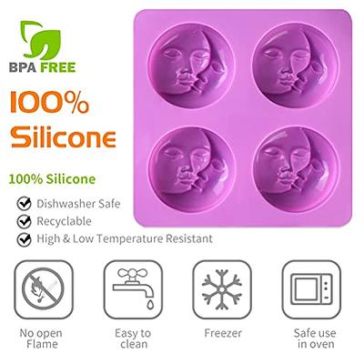 2 Pcs Silicone Soap Molds,Sun & Moon Face Soap Molds for Soap Making, Bath  Bomb Molds for Homemade Bath Bombs,Lotion Bar,DIY Resin Making,Wax,Polymer  Clay (Purple and Blue) - Yahoo Shopping