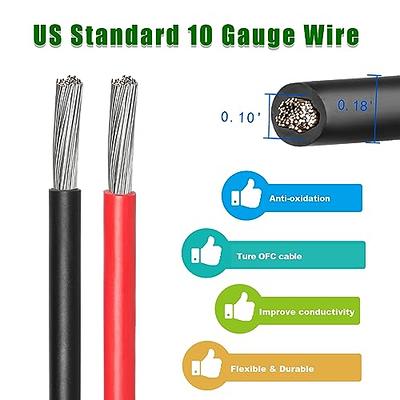 Kimbluth 10 Gauge Marine Wire 50FT Red + 50FT Black Tinned Copper Wire, 10  AWG Solar Cable OFC Oxygen Free Copper Wire for Solar Panel, Automotive,  Trailer, Marine, RV - Yahoo Shopping