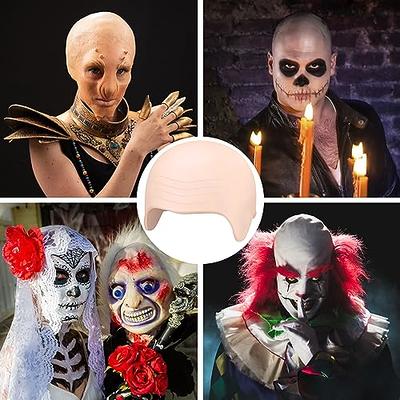 Bald Skin Thick Head Hairless Fake Skull Wig Cap Fancy Dress